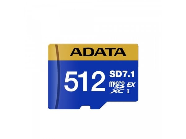 ADATA UD512GEX3L1-C, 512 GB, MicroSDXC, UHS-II, 800 MB/s, 700 MB/s, Class 3 (U3)