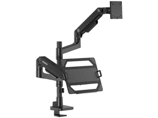 SpeaKa Professional SP-MM-1000 1 st Monitorbordsfäste 43,2 cm (17) - 124,5 cm (49) Aluminium (polerad), Svart Höjdjustering, Tilt och sväng,