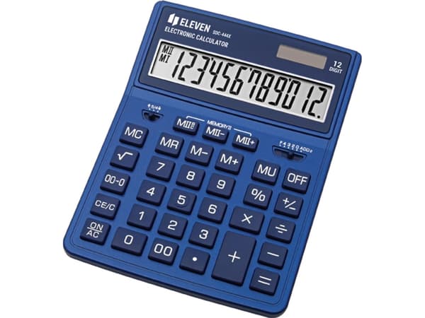 Eleven Calculator Eleven Calculator SDC-444XRNVE marineblå 12-sifret skjerm