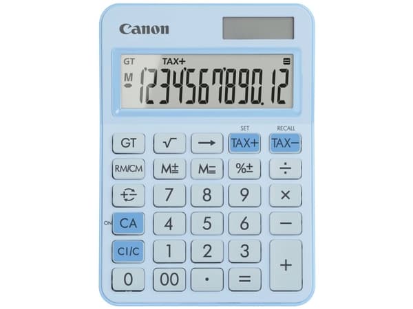 Canon LS-125KB - Skrivebordskalkulator - 12 sifre - solpanel, batteri - blå