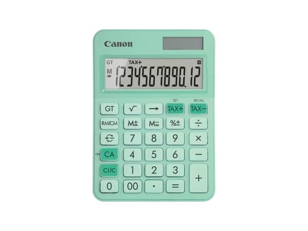Canon LS-125KB-GR Taskulaskin Vihreä Näyttö (sarja): 12 Paristokäyttöinen, aurinkoenergialla toimiva (B x K x S) 106 x 25 x 147 mm