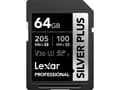 Miniatyrbild 4 av 4: Karta Lexar Lexar SDXC Professional SILVER Plus UHS-I/U3/A2/4K R205/W100 (V30) 64GB
