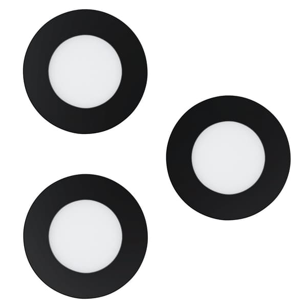 EGLO - Set of 3x Fueva-Z recessed black 8.5 - TW - Zigbee, Bluetooth
