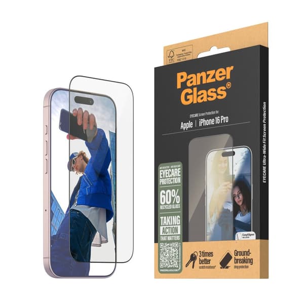 PanzerGlass - EyeCare Screen Protection - iPhone 16 Pro - Ultra Wide Fit