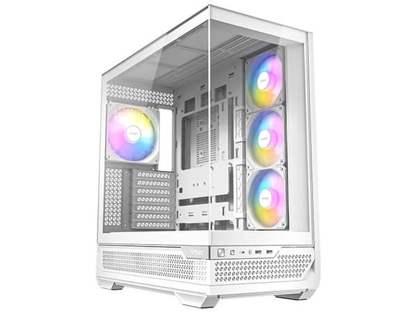 Antec C7 ARGB, Midi Tower, PC, Hvit, ATX, EATX, ITX, Micro ATX, Glass, Plast, Stål, 18 cm