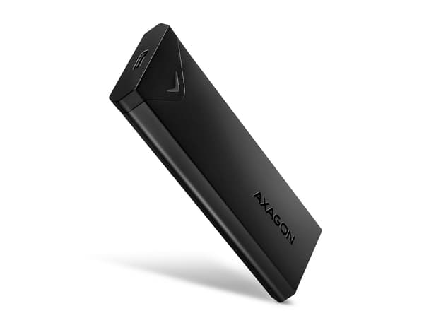 Axagon AXAGON EEM2-UB2-lomme, USB-C 10 Gbps - M.2 NVMe SSD PIL-boks, svart Sort
