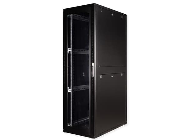 ROLINE 19-tuumainen palvelinhylly 42 U, 600x1000 WxD musta Perspex-lasi