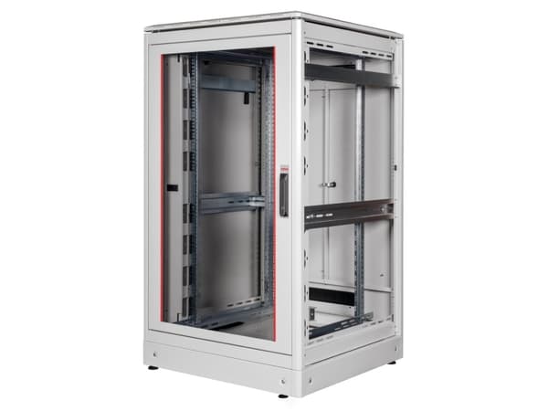 ROLINE 19 tuuman verkkokaappi Pro 26 U 800x800 WxD lasiovi harmaa (26.21.0055)