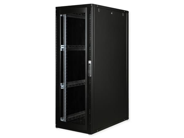 ROLINE 19-tuumainen palvelinhylly 36 U, 600x1000 WxD musta perspex-levy