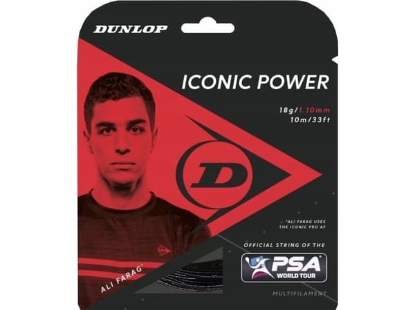 Dunlop Strings for squash racket DUNLOP ICONIC POWER 18g/1,10mm 100m