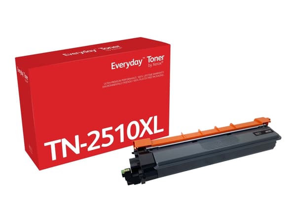 Everyday ™ Black Toner by compatible with Brother TN2510XL, High capacity, 3000 pages, Black, 1 pc(s)