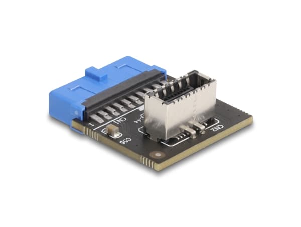 Delock - Intern USB-adapter - 19-polig USB-header (hona) rak till 20 pin USB Typ E (hona) Tangent A, vinkelställd - upp till 5 Gbps dataöverföringsha