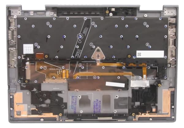 Lenovo 5M11C41024, deksel + tastatur, Baggrundsbelyst tastatur, Lenovo, ThinkPad X1 Yoga 6. generasjon