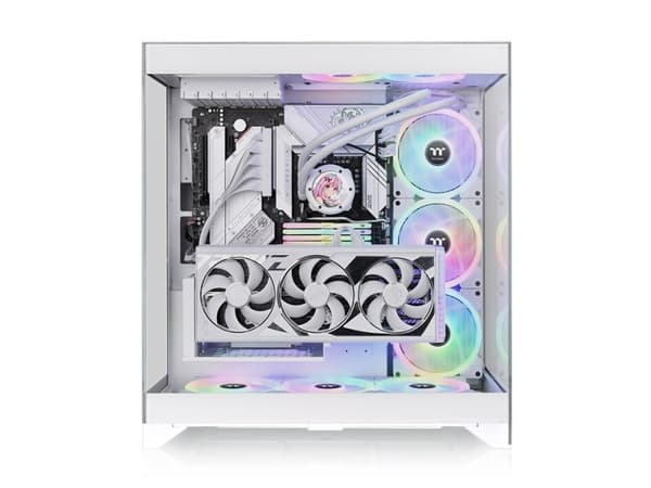 Thermaltake CTE - - sivupaneeli ikkunalla (karkaistu lasi) - ei virtalähdettä - lumi - USB/Audio