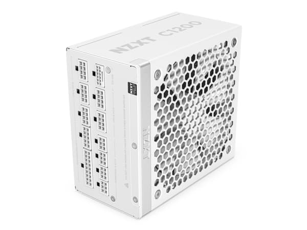 NZXT C-Series C1200 - Strømforsyning (intern) - ATX12V 3.1/ EPS12V 2.92 - 80 PLUS Gold - AC 100-240 V - 1200 watt - aktiv PFC - Europa - matt hvit