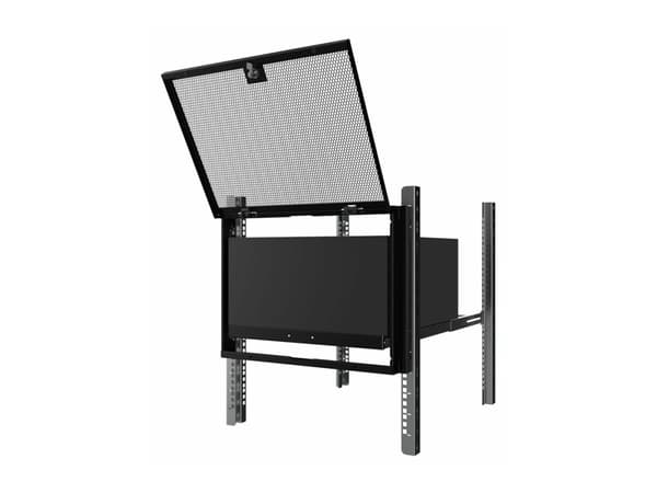Lanview - Rack cover panel - RAL 9005, svart - 8U - 19"