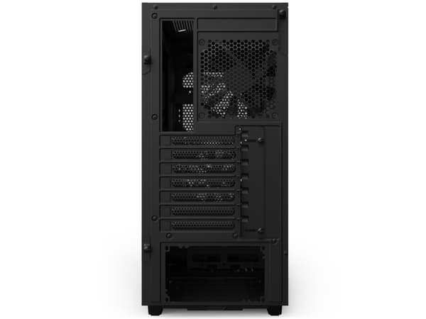 NZXT H series H5 Flow - Mid tower - utökad ATX - genomskinlig sidopanel (härdat glas) - ingen strömförsörjning - svart - USB/ljud