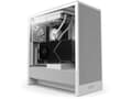 Miniatyrbild 2 av 5: NZXT H series H5 Flow - Mid tower - utökad ATX - genomskinlig sidopanel (härdat glas) - ingen strömförsörjning - vit - USB/ljud