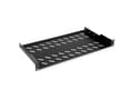 Pikkukuva 2 / 3: ROLINE 19-inch shelf 1 U, 250 T 15 kg black, Rack shelf, Black, Steel, 15 kg, 1U, 485 mm