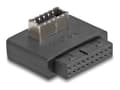 Miniatyrbild 1 av 3: Delock - Intern USB-adapter - 19-polig USB-header (hona) rak till 20 pin USB Typ E (hona) Tangent A, vinkelställd - upp till 5 Gbps dataöverföringsha
