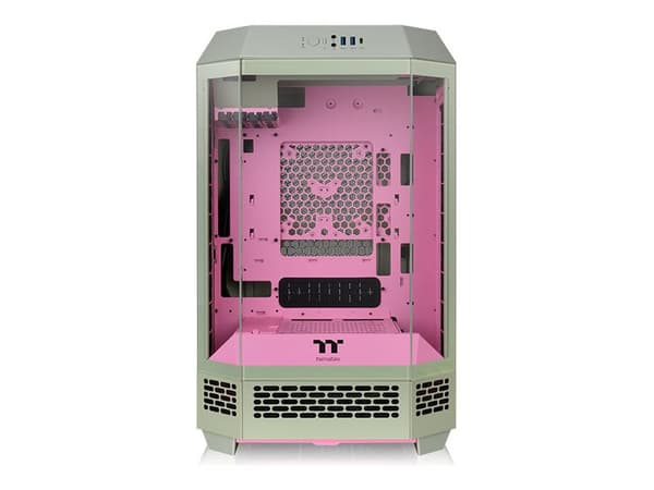 Thermaltake The Tower 300 - Microtower - mini ITX / micro ATX - genomskinlig sidopanel (härdat glas) - ingen strömförsörjning (PS/2) - matcha plommon Plomma