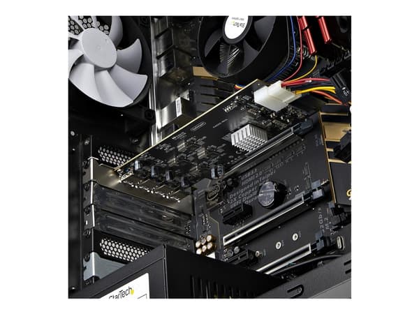 StarTech.com 4-Port USB-A PCIe Card, USB 3.2 5Gbps, 4x USB Controllers - USB-adapter - PCIe 2.0 x4 - USB 3.2 Gen 1 x 4 - svart - for P/N: FCREADMICRO