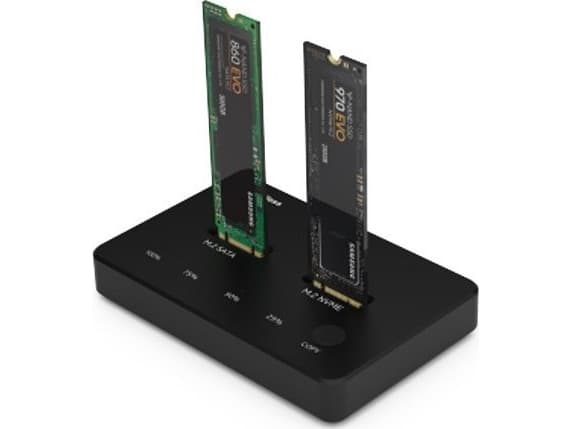 Stacja dokująca Extra Digital Docking Station 2x M.2 NVME+SATA SSD iki 10Gbps