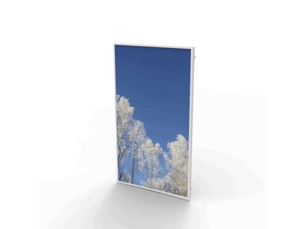 HI-ND - Monteringskomponent (frontskydd) - för platt panel - puderbelagd metall - vit, RAL 9003 - skärmstorlek: 55" - kiosk