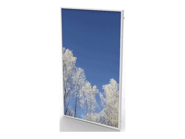HI-ND - Monteringskomponent (frontskydd) - för platt panel - puderbelagd metall - vit, RAL 9003 - skärmstorlek: 55" - kiosk
