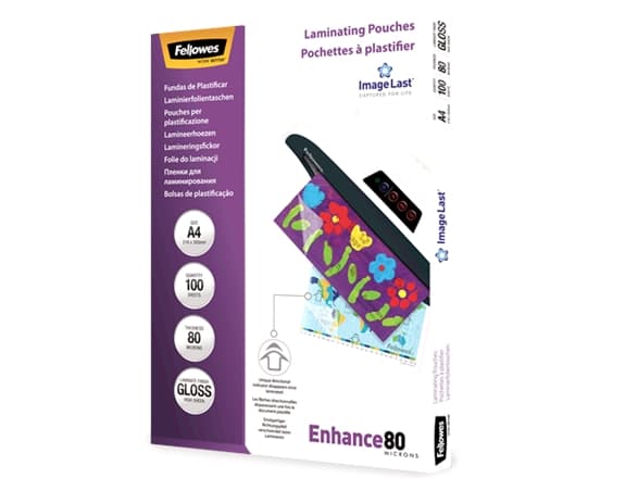 Fellowes - 80 mikroner - A4 (210 x 297 mm) lamineringspunger