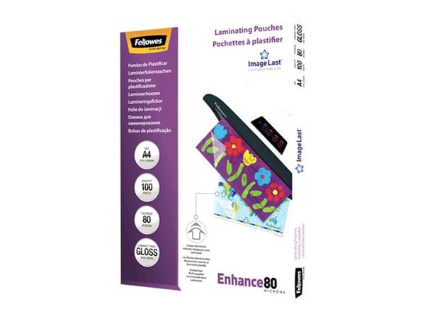 Fellowes - 80 mikroner - A4 (210 x 297 mm) lamineringspunger