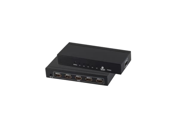 SHIVERPEAKS SHVP 05-02005 - HDMI-bryter, 5x HDMI hunn til HDMI hunn, 4K2K, 3D (SP05-02005)