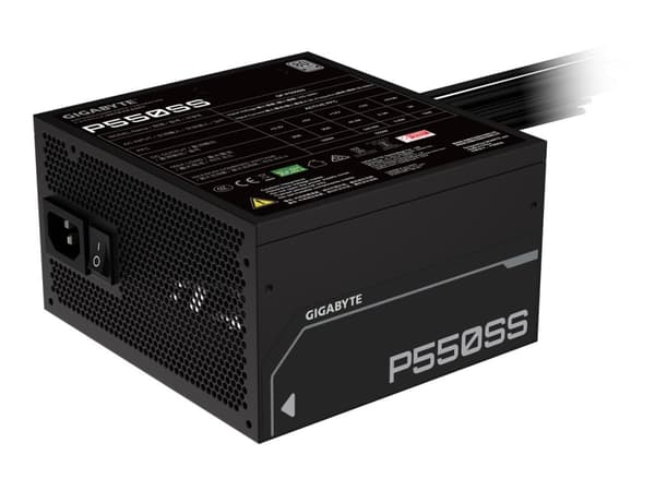 Gigabyte P550SS - Strømforsyning (intern) - ATX12V 3.0/ EPS12V - 80 PLUS Silver - AC 155-240 V - 550 watt - aktiv PFC Sort