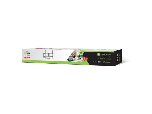 TECHly - Monteringssats (väggfäste) - fixerad - för LCD-TV/välvd LCD-TV - låsbar - svart - skärmstorlek: 37"-80"