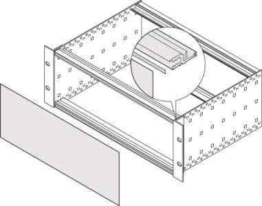SCHROFF SCHROFF EuropacPRO EMC-skjermende frontpanel/bakpanel for horisontal skinne, 84 HK, 10 stk.