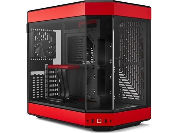 Hyte Y60 Midi Tower, Tempered Glass - black/red