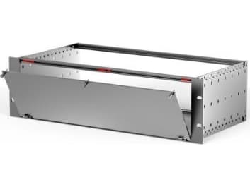 SCHROFF Etulevyt SCHROFF, suojaamaton, alhaalla saranoitu, 6 HU, 84 HP, 2,5 mm, Al, anodisoitu