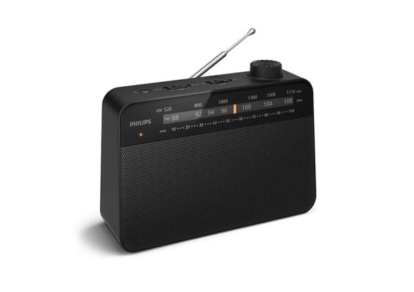 Philips TAR2509/10, Portable, Analog, AM, FM, Analog, 3.5 mm, Black