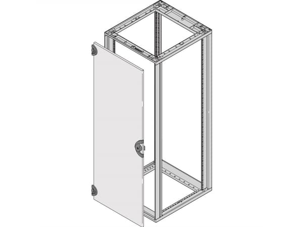 SCHROFF Novastar ståldörr, öppningsvinkel 180, RAL 7035, 9 U 553W