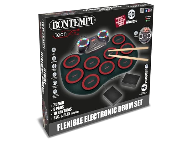 Bontempi 18 2000, Toy drum set, Cajon, 3 År, Svart, Röd