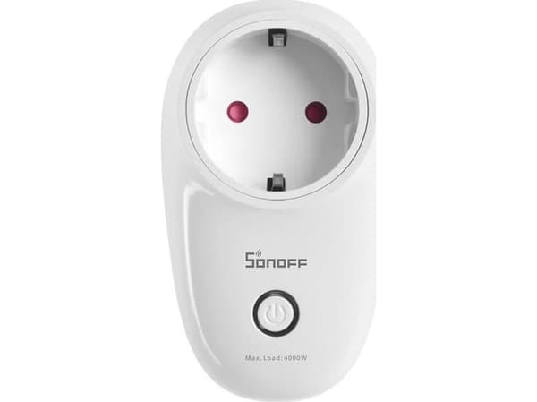 Sonoff S26 Smart rosett kontrollert av WiFi - 230VAC 4000W 16A