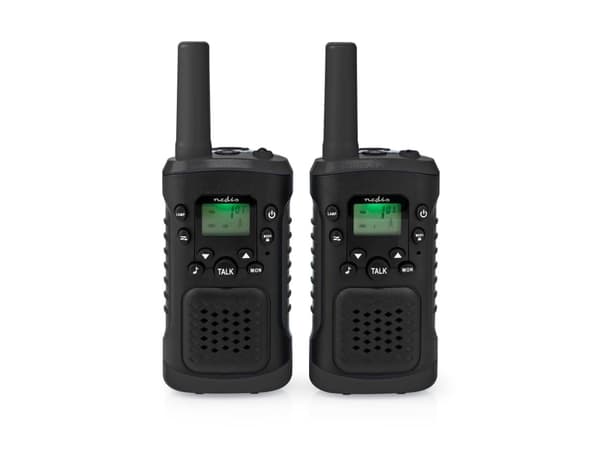 Nedis - Kannettava - kaksisuuntainen radio - PMR - 446 MHz - 8 kanavaa - musta (2 kpl pakkaus)