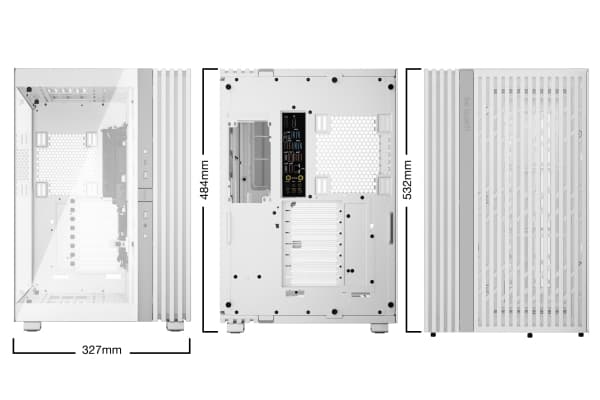 be quiet! Light Base 900 DX - FT - utökad ATX - genomskinlig sidopanel (glas) - ingen strömförsörjning (ATX / PS/2) - vit - USB/ljud