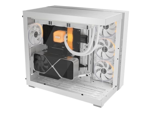be quiet! Light Base 900 DX - FT - utökad ATX - genomskinlig sidopanel (glas) - ingen strömförsörjning (ATX / PS/2) - vit - USB/ljud