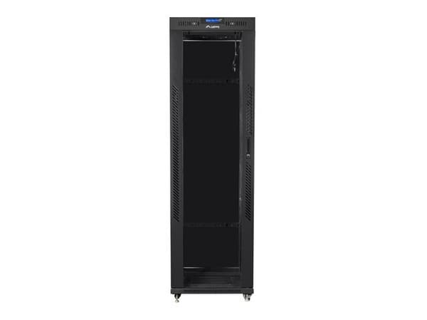 Lanberg FF01-6242-12BL, Frittstående hylle, 42U, 1200 kg, Rack skinner, 134 kg, Sort