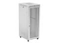 Miniatyrbilde 1 av 3: Lanberg - Rack skap - 800 x 1000 mm, flat pack, with mesh door, LCD - med 6 kjølevifter - fritt stående - grå, RAL7035 - 42U - 19"