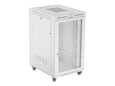 19" 27U 800X1000 GRÅ LCD PERFORERAD DÖRR LANBERG INSTALLATIONSRACK (FLAT PACK)