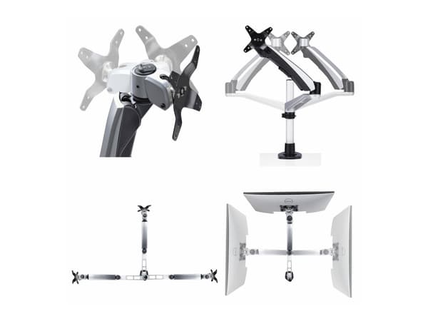 StarTech.com Monitor Desk Mount, VESA 75x75/100x100, 27/30-inch Screens - Monteringssats (vridbar arm) - justerbar arm - för LCD-display - aluminium,