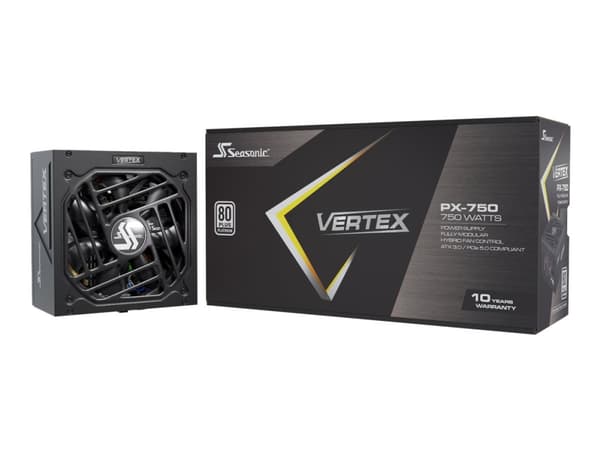 Seasonic VERTEX PX-750 - Strømforsyning (intern) - ATX12V - 80 PLUS Platinum - AC 100-240 V - 750 watt Sort
