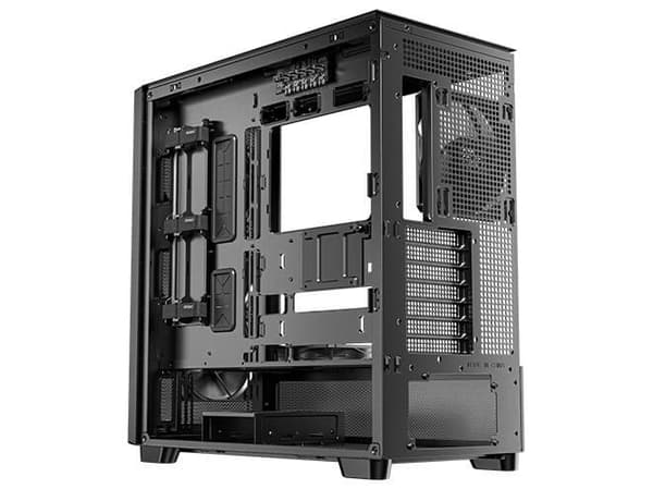 Antec FLUX - Mid tower - utvidet ATX (E-ATX) - sidepanel med vindu (herdet glass) - ingen strømforsyning - USB/lyd